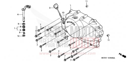 PANNEAU CARTER-MOTEUR D. VT750C21 de 2001
